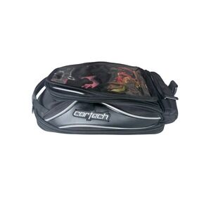 Cortech Super 2.0 Magnetic Tank Bag Black Motorcycle Luggage Map Pocket 1680D